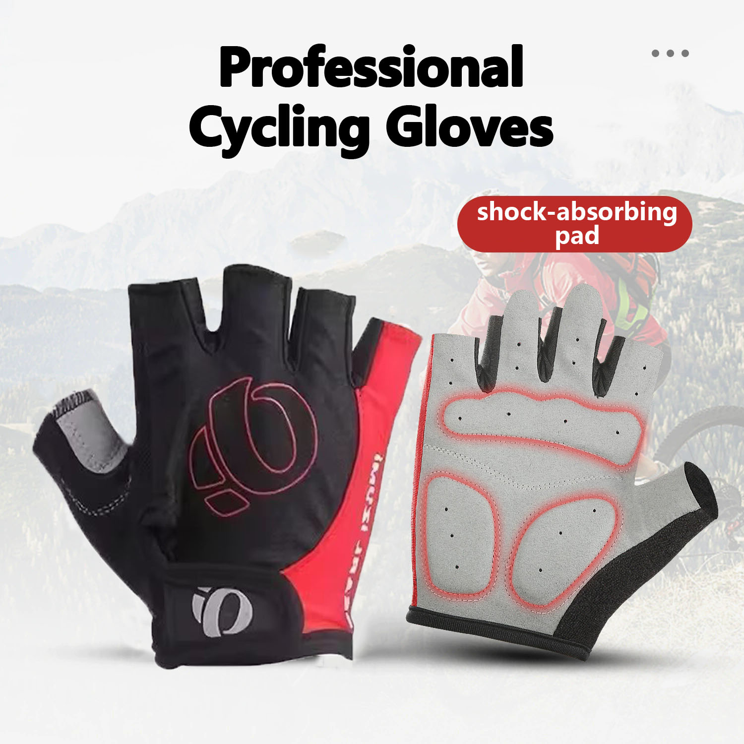 Outdoor Sport Gloves - Sarung Tangan Setengah Jari Anti Guncangan
