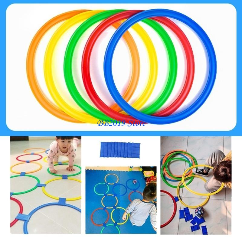 Indoor Sport And Outdoor Sports - Q0KB Set Lingkaran Lompat Warna-warni Mainan