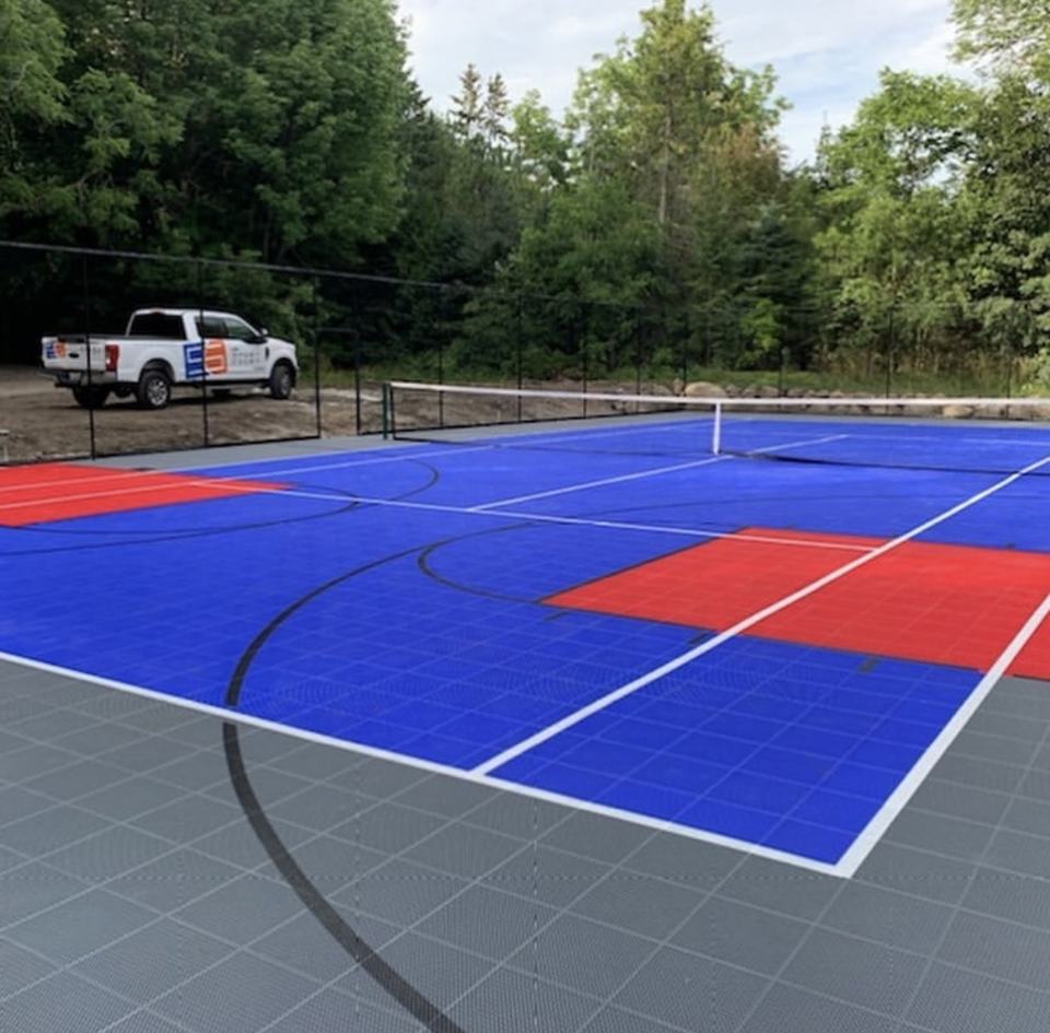 Ubin Lantai Interlocking Lapan - Outdoor Sport Floor Tiles ulasan dan harga