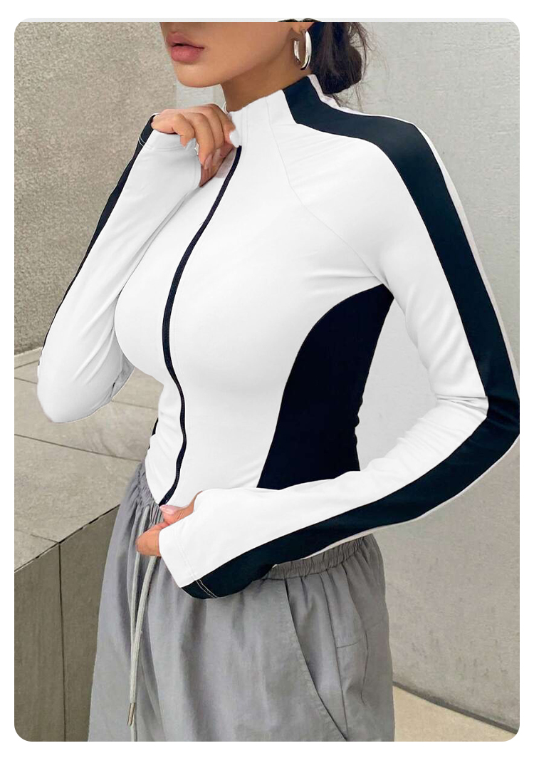 Pakaian Yoga Jaket Kerah Berdi - Outdoor Sport Gym ulasan dan harga